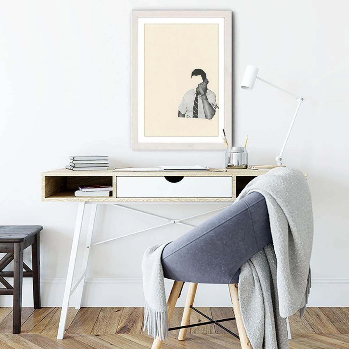 On Hold Art Print White Frame – image 5