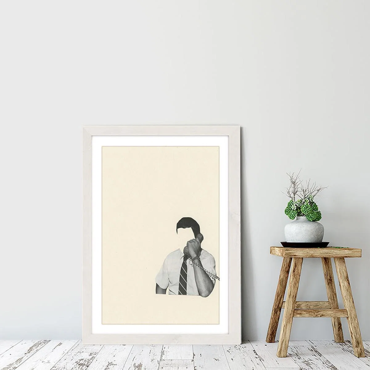 On Hold Art Print White Frame – image 6