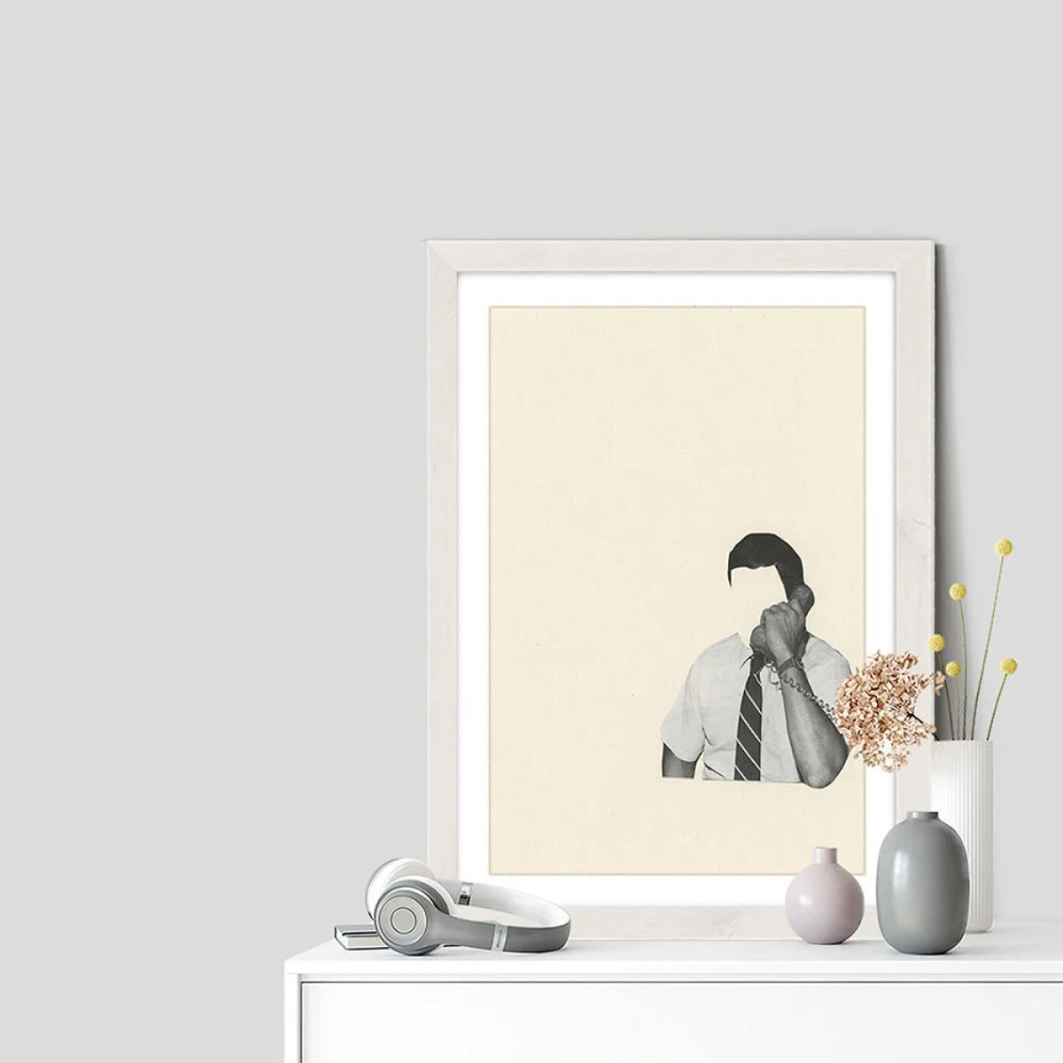 On Hold Art Print White Frame – image 7