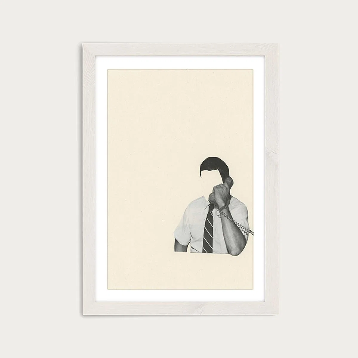 On Hold Art Print White Frame – image 1