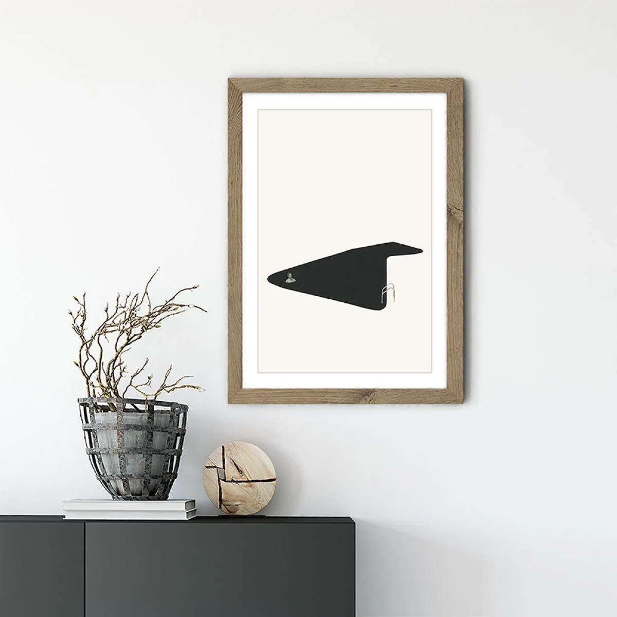 Deep End Art Print Oak Frame – image 2