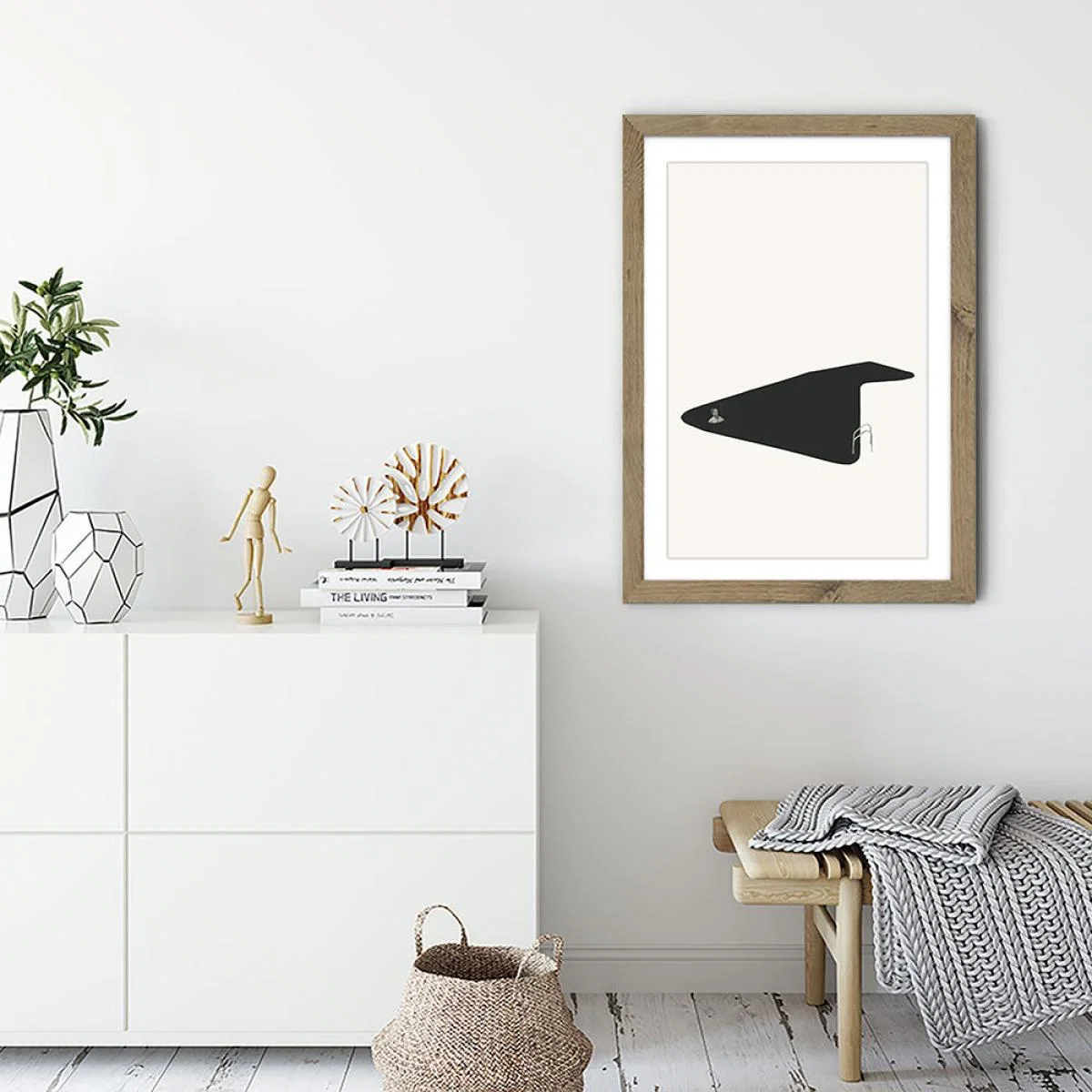 Deep End Art Print Oak Frame – image 3
