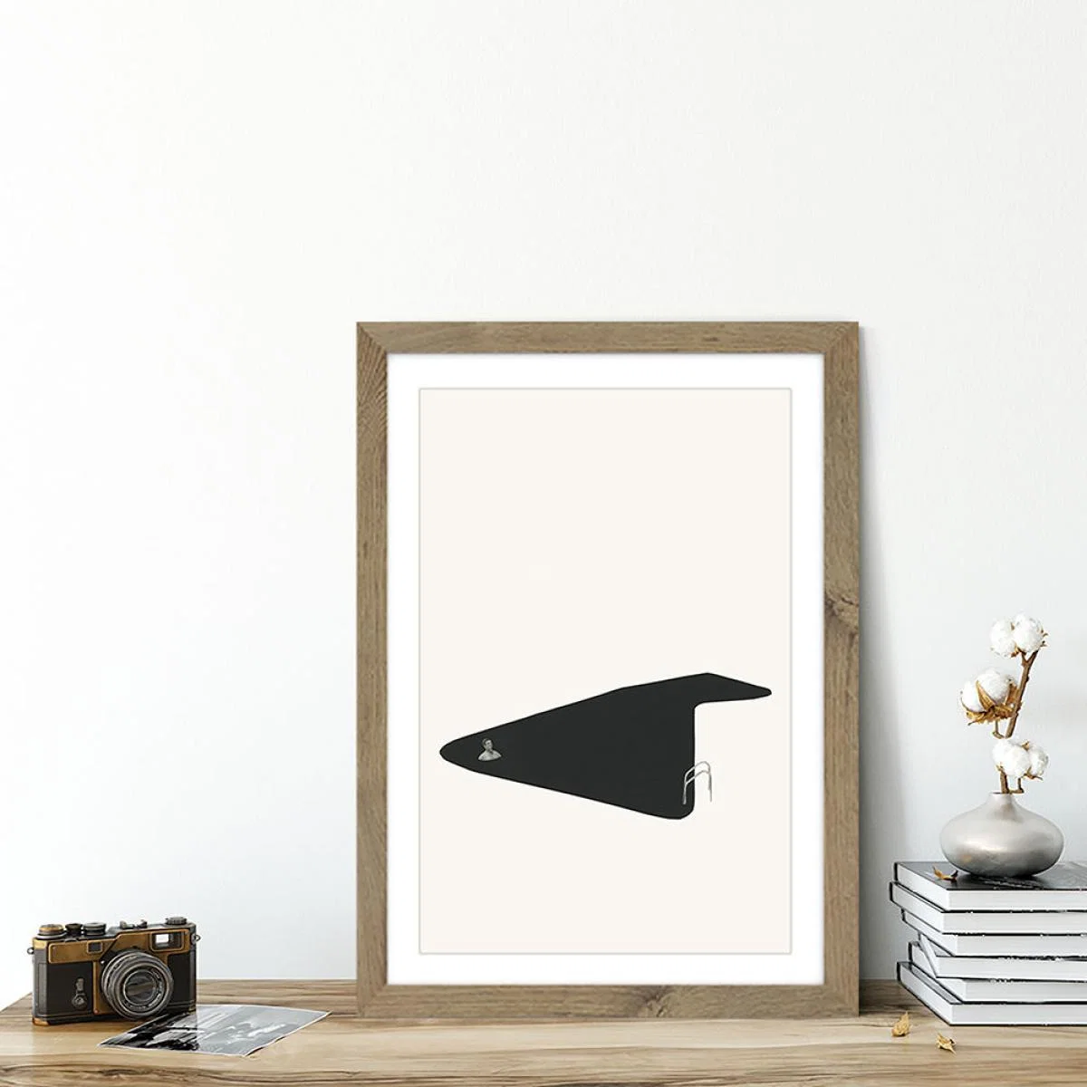 Deep End Art Print Oak Frame – image 5