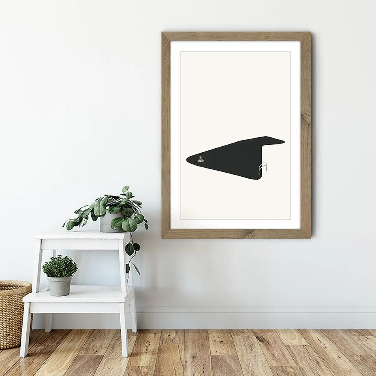 Deep End Art Print Oak Frame – image 6