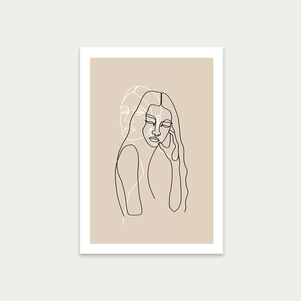 Alma & Wanda Art Print Unframed
