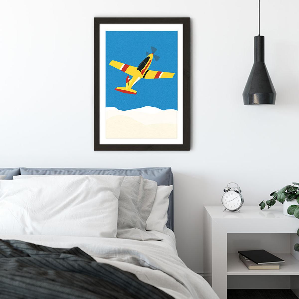 Aircraft Over The Clouds Art Print Black Frame – image 4