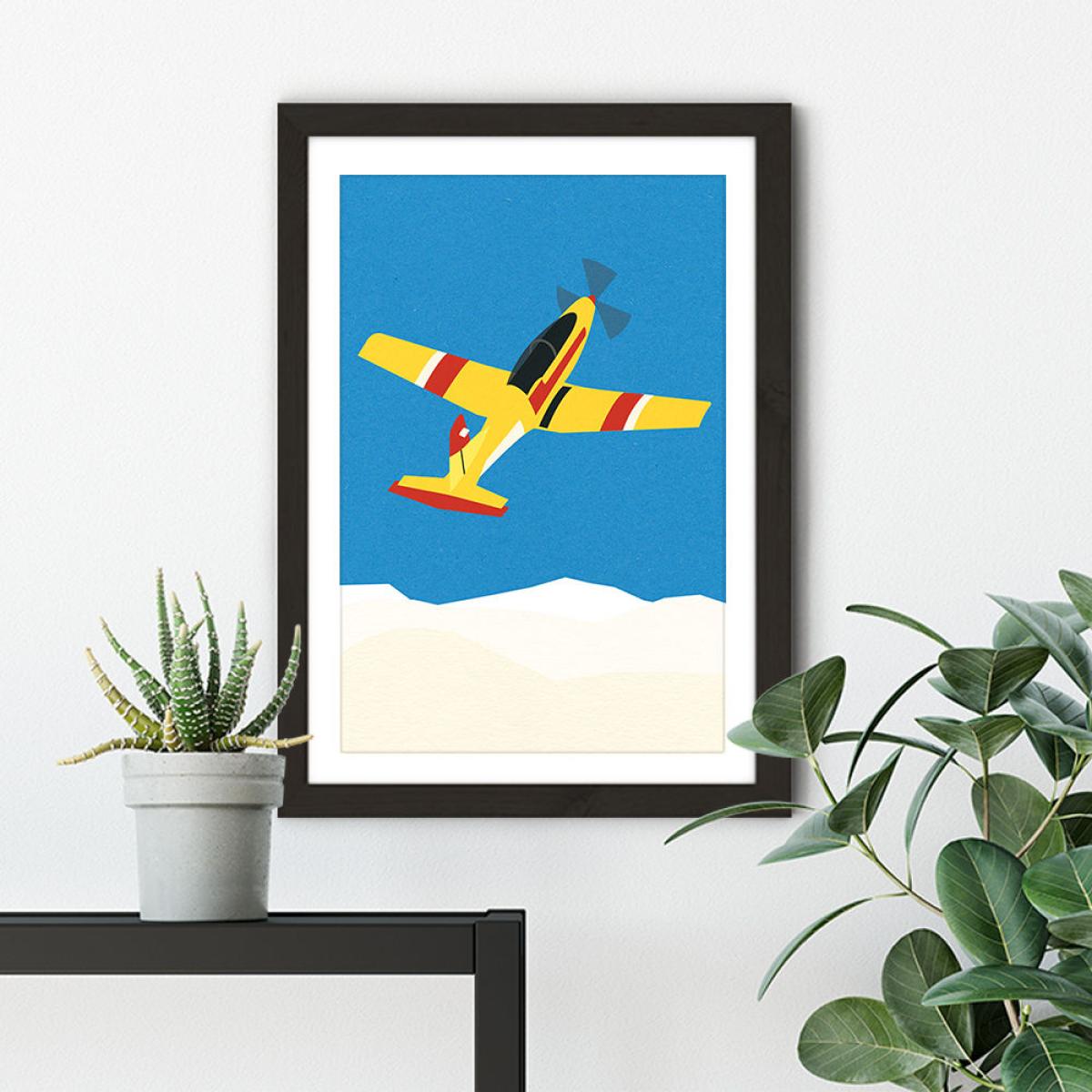 Aircraft Over The Clouds Art Print Black Frame – image 5