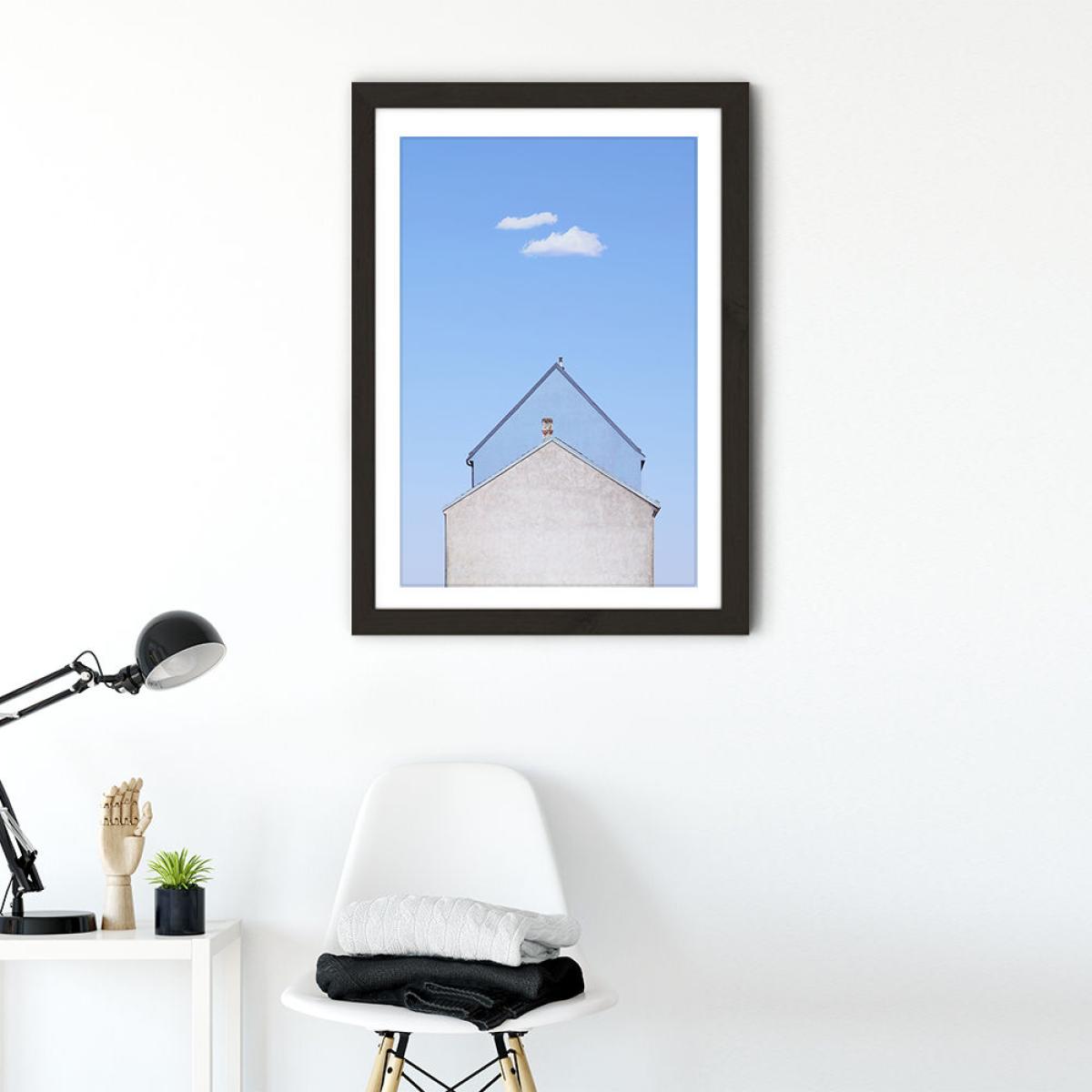 Double House Art Print Black Frame – image 2