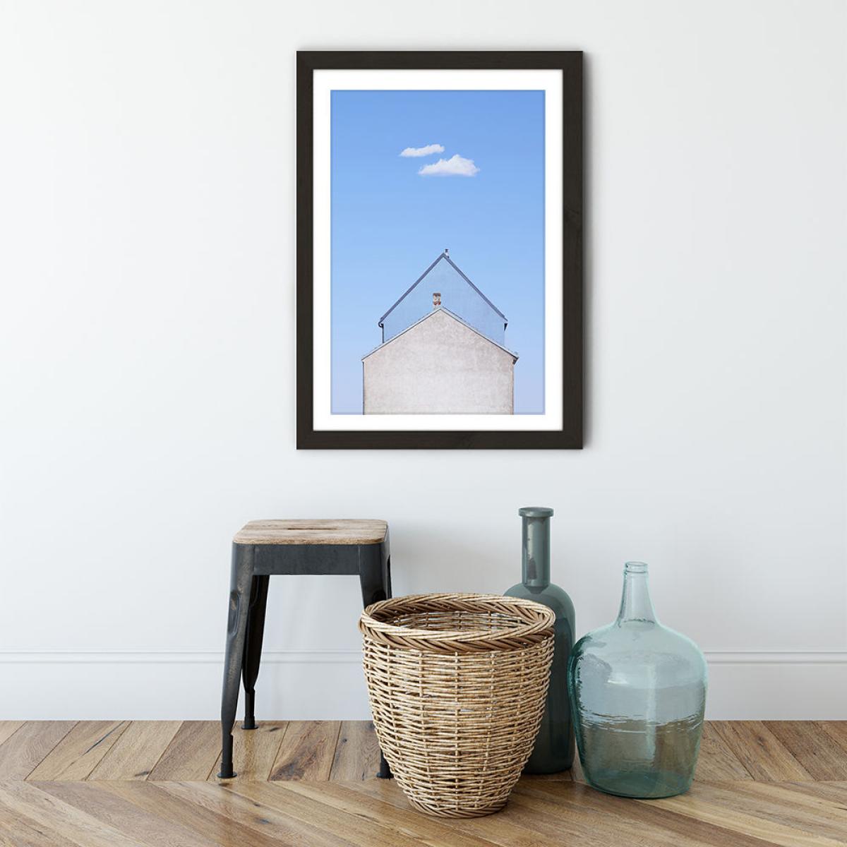 Double House Art Print Black Frame – image 3