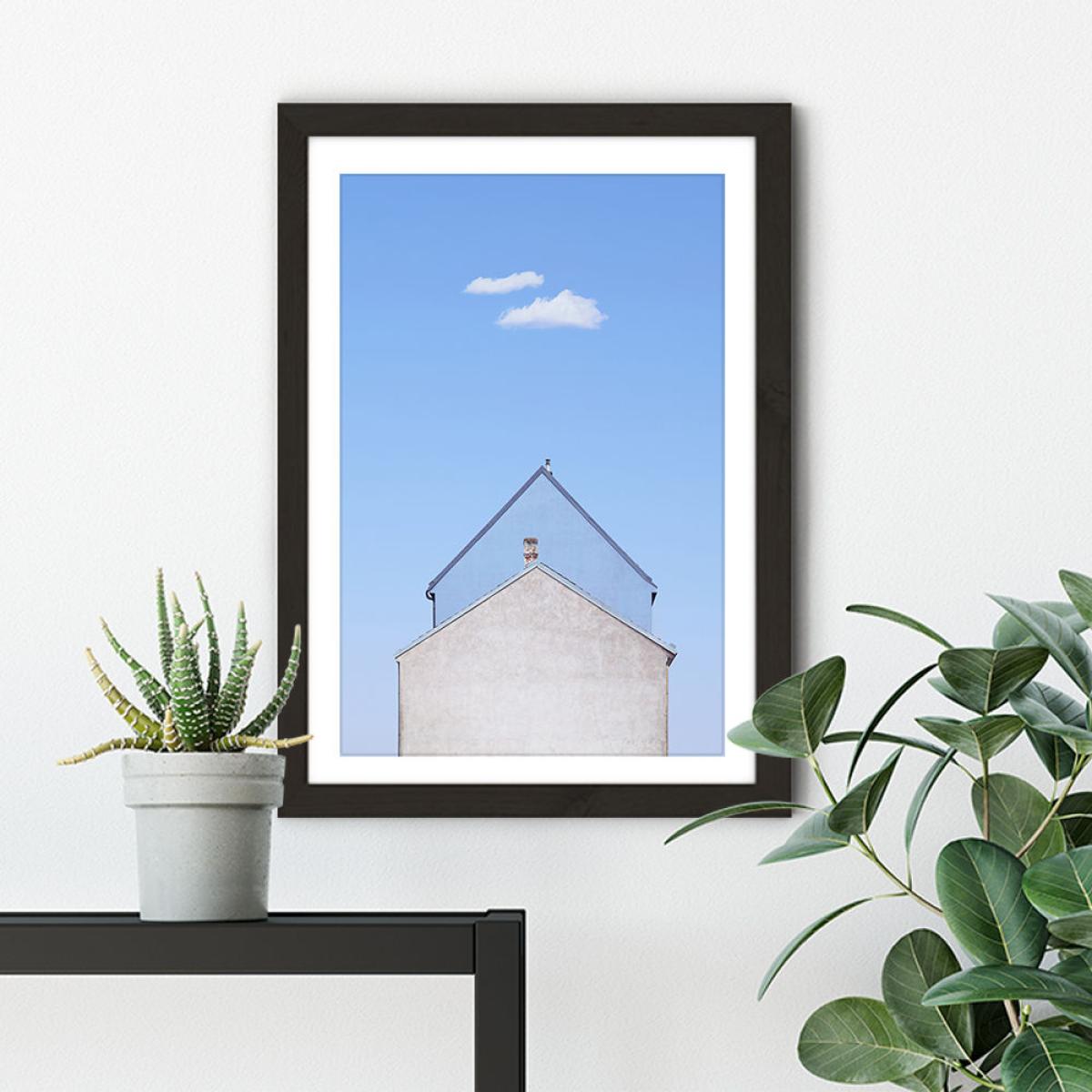 Double House Art Print Black Frame – image 4