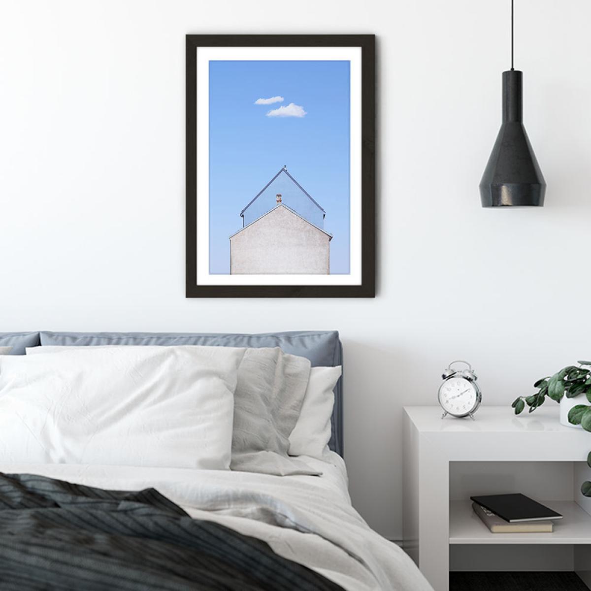 Double House Art Print Black Frame – image 5