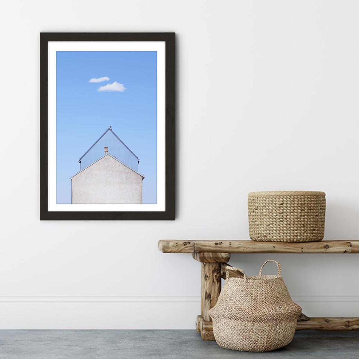 Double House Art Print Black Frame – image 6