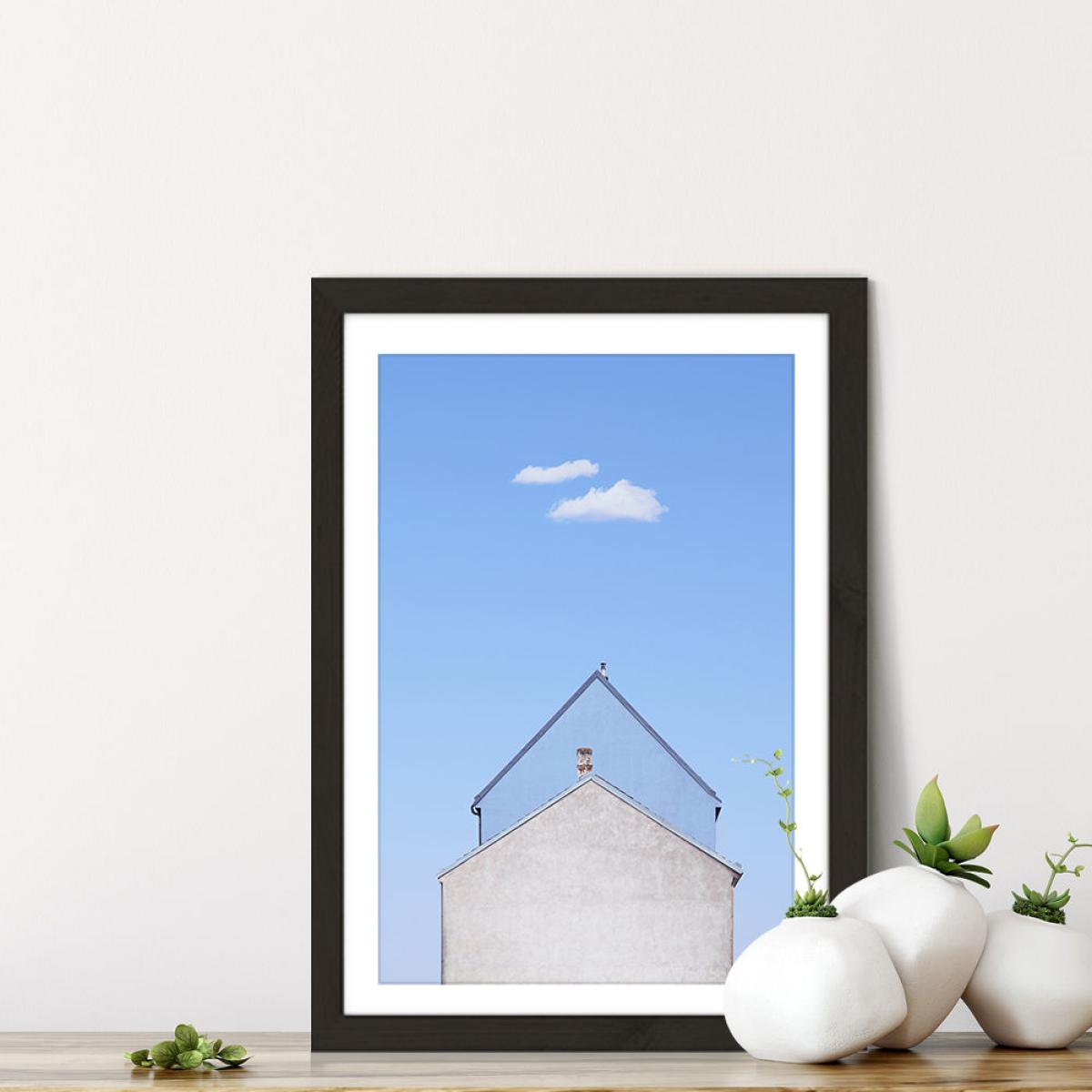 Double House Art Print Black Frame – image 7