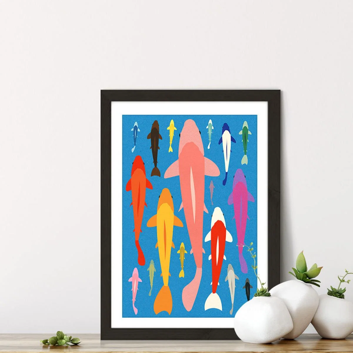 Koi Gang Art Print Black Frame – image 7
