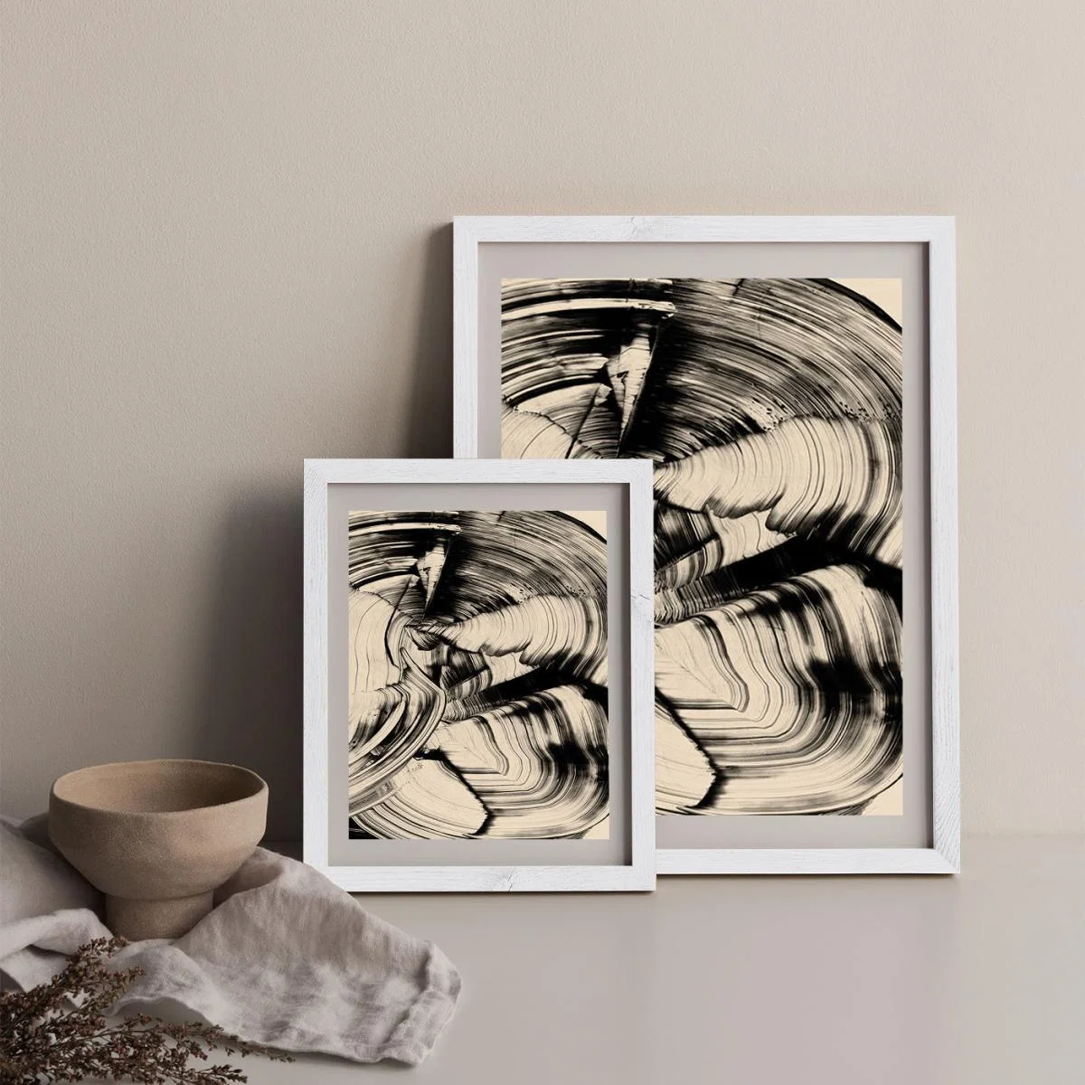 Swirl Art Print White Frame – image 11