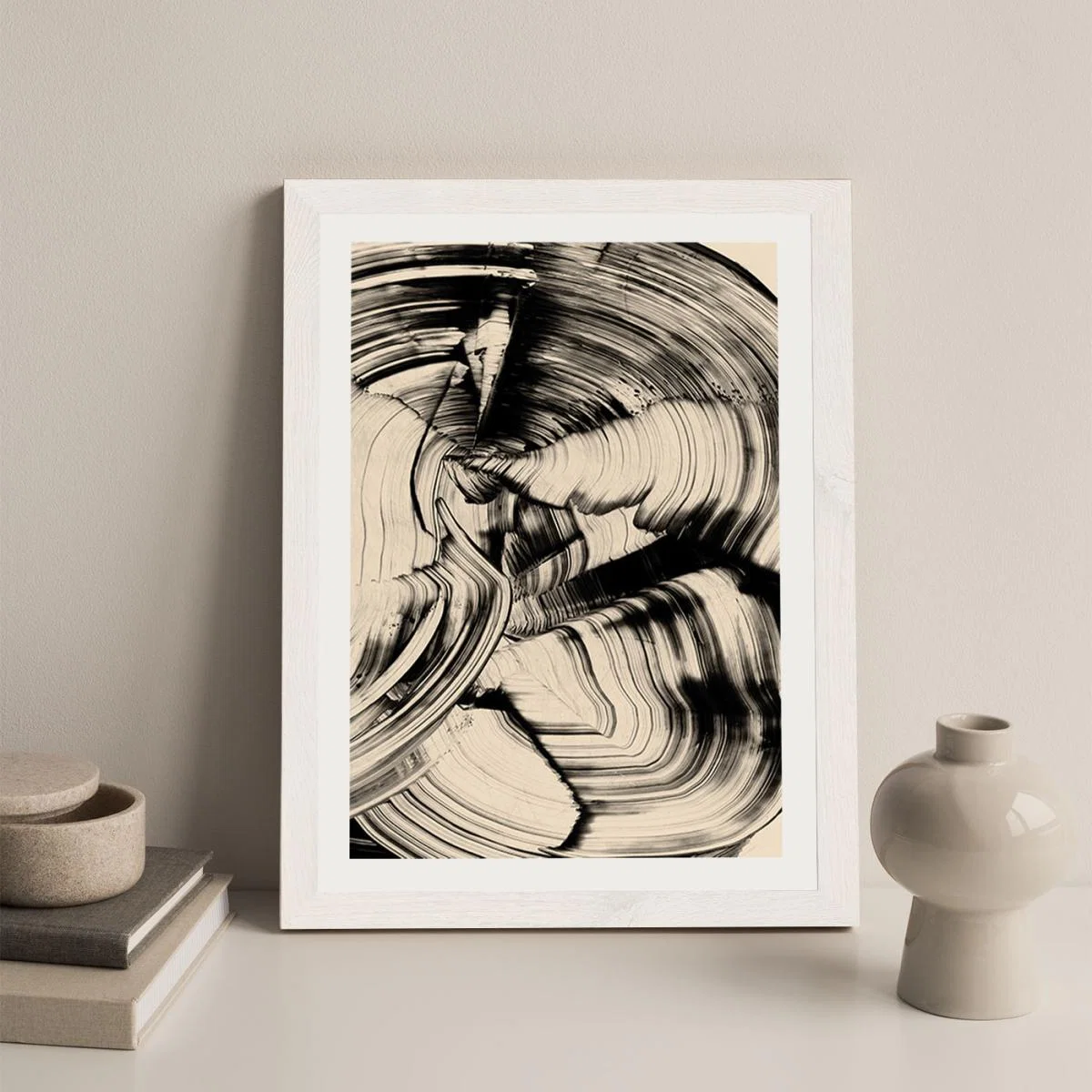 Swirl Art Print White Frame – image 4