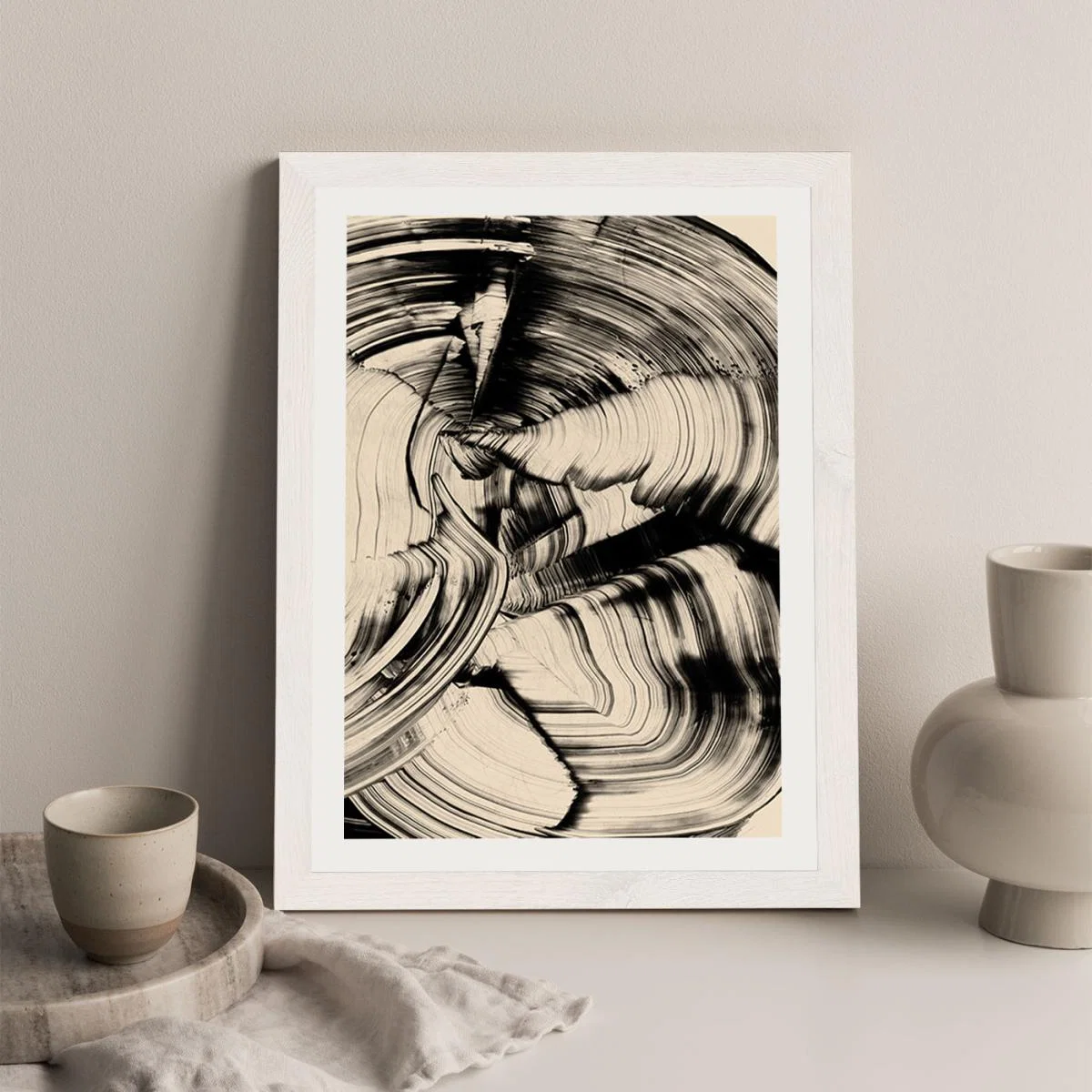 Swirl Art Print White Frame – image 5