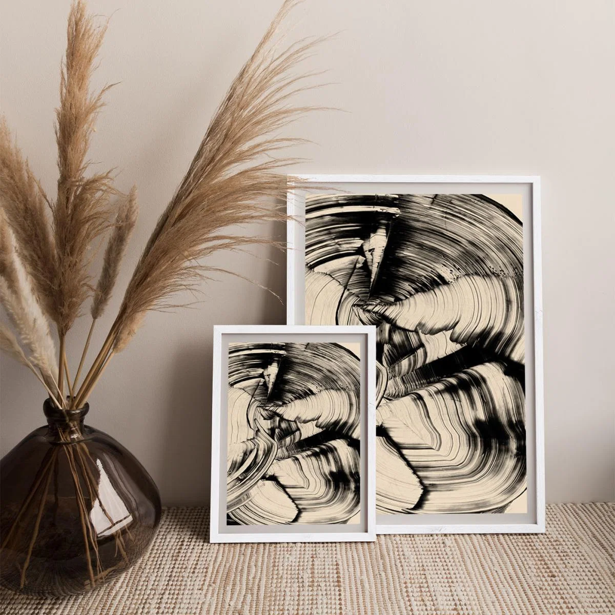 Swirl Art Print White Frame – image 6