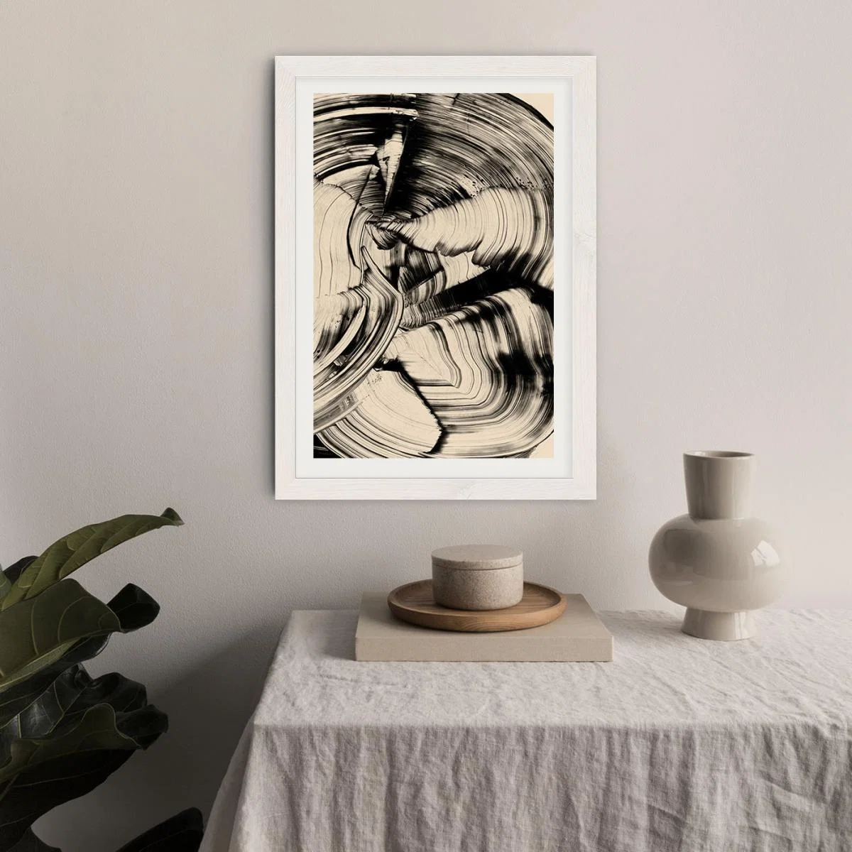 Swirl Art Print White Frame – image 7