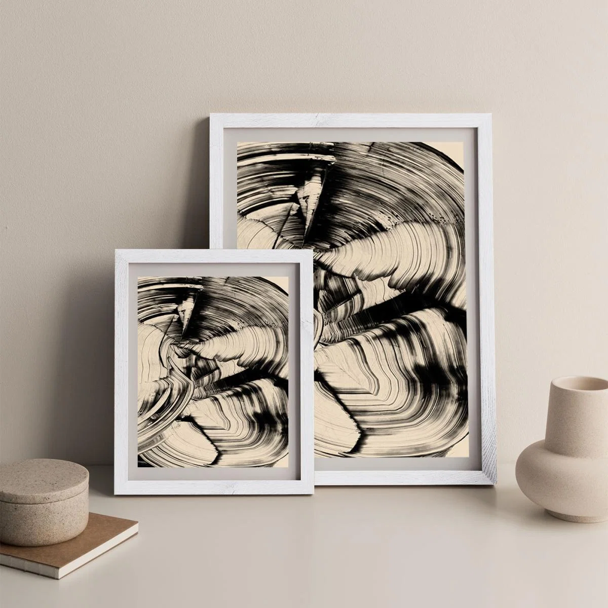 Swirl Art Print White Frame – image 8