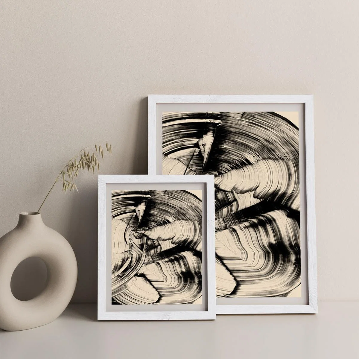 Swirl Art Print White Frame – image 9