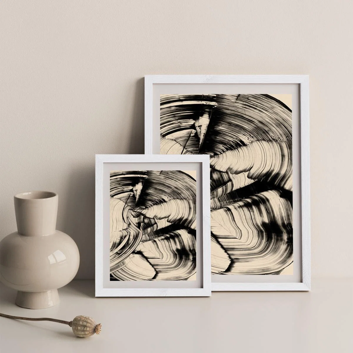 Swirl Art Print White Frame – image 10