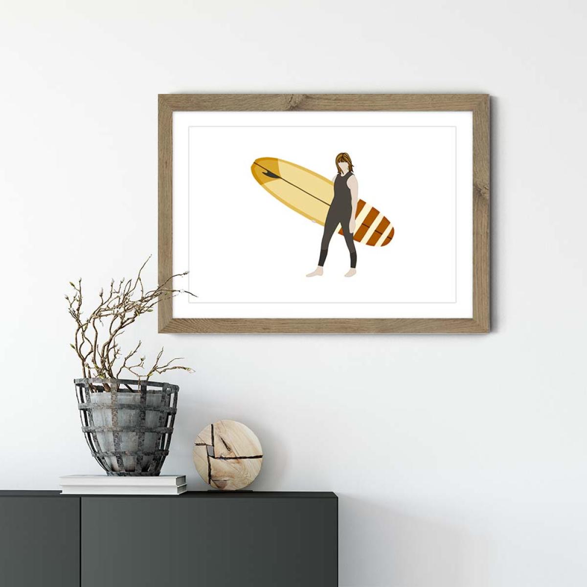 Caramel Art Print Oak Frame – image 2