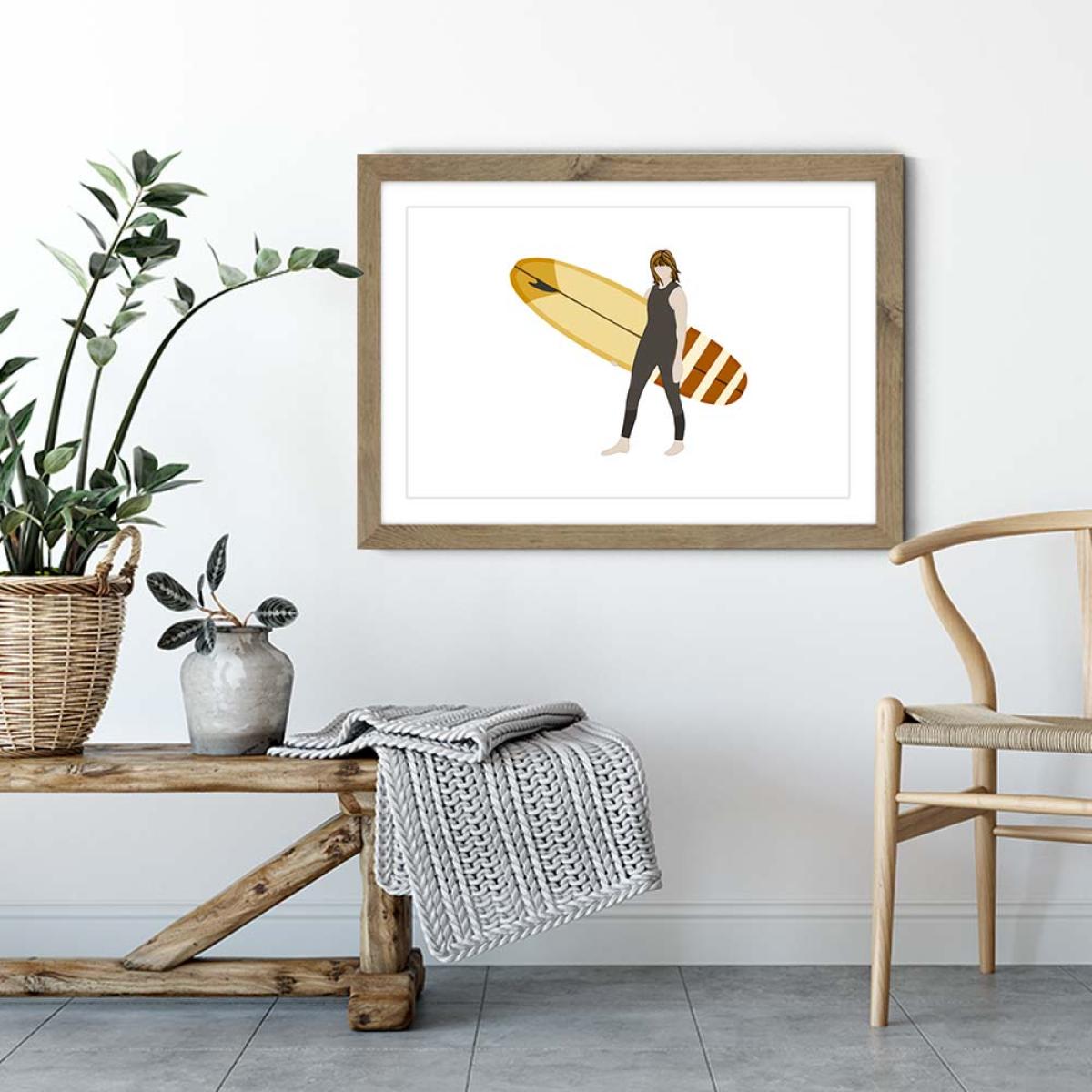 Caramel Art Print Oak Frame – image 3