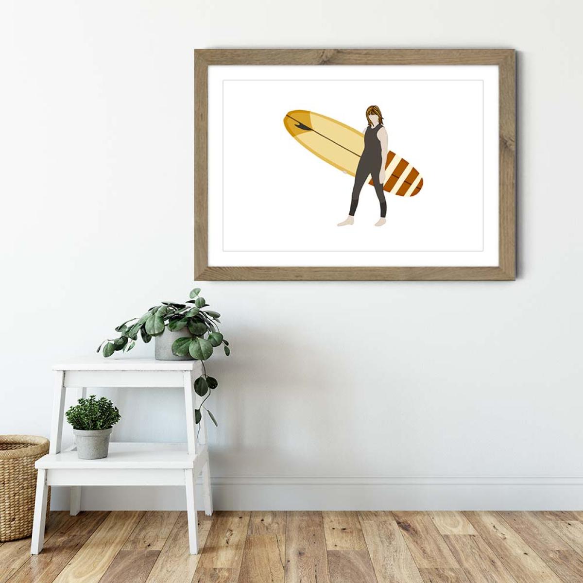 Caramel Art Print Oak Frame – image 4