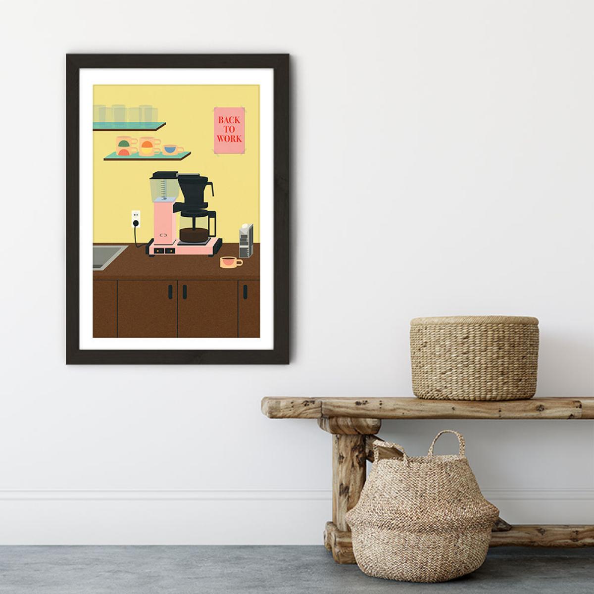 Back to Work Art Print Black Frame – image 7