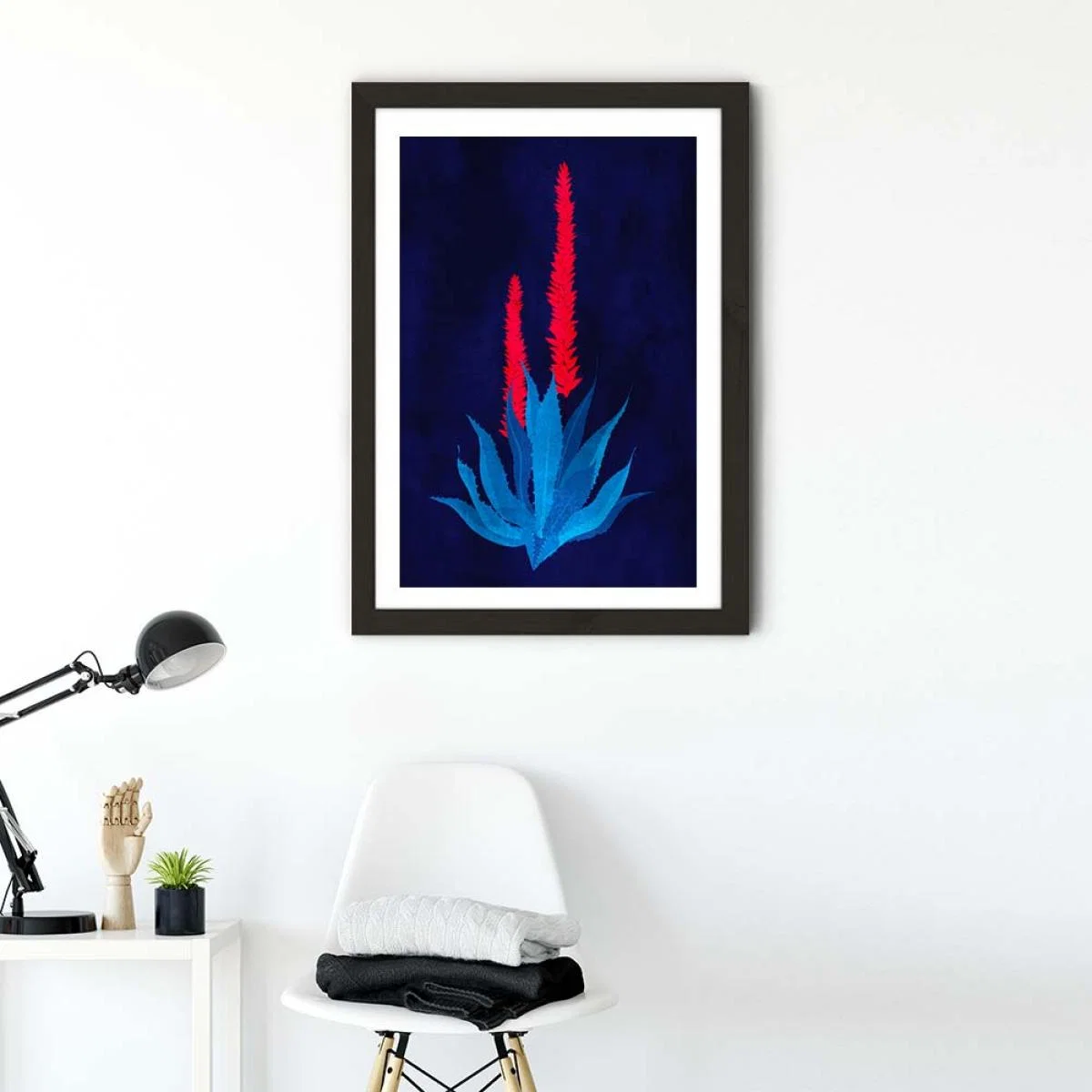 Campanula Purpurea Art Print Black Frame – image 2