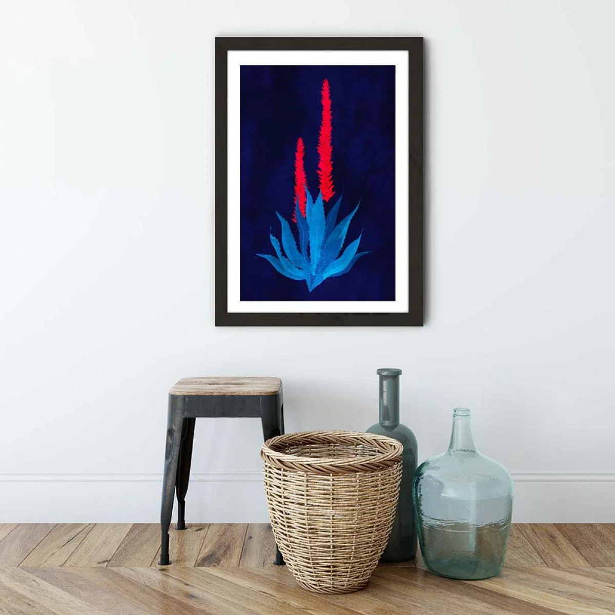 Campanula Purpurea Art Print Black Frame – image 3