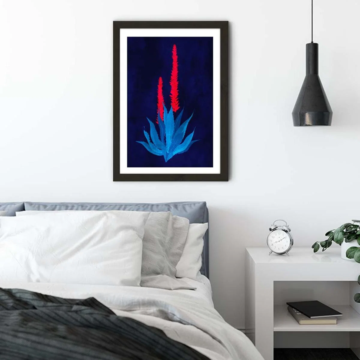 Campanula Purpurea Art Print Black Frame – image 4