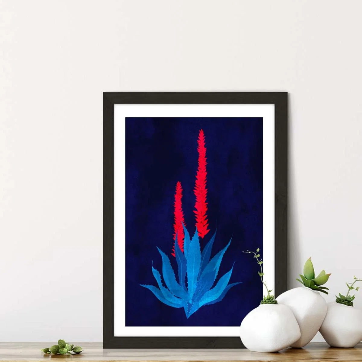 Campanula Purpurea Art Print Black Frame – image 7