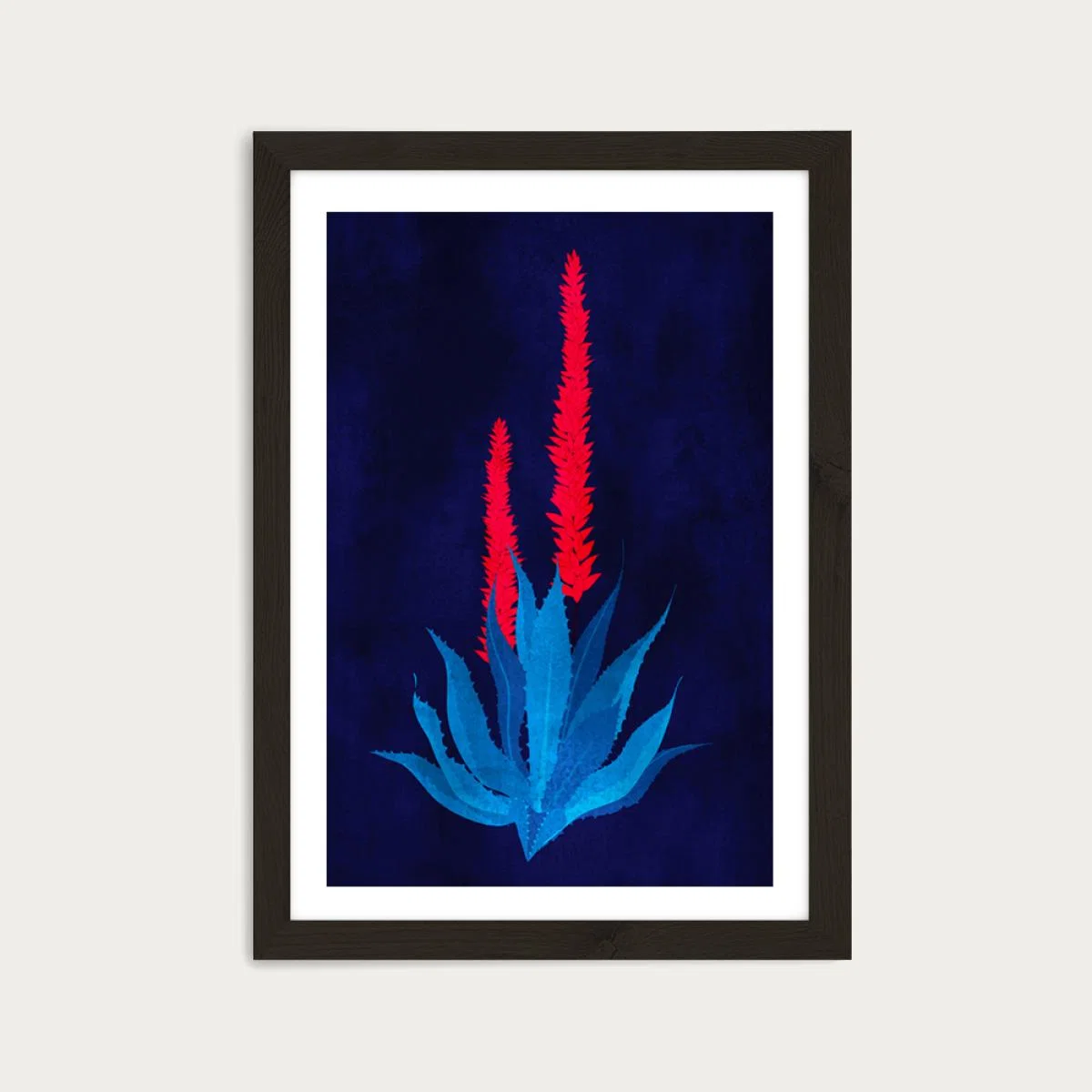 Campanula Purpurea Art Print Black Frame – image 1
