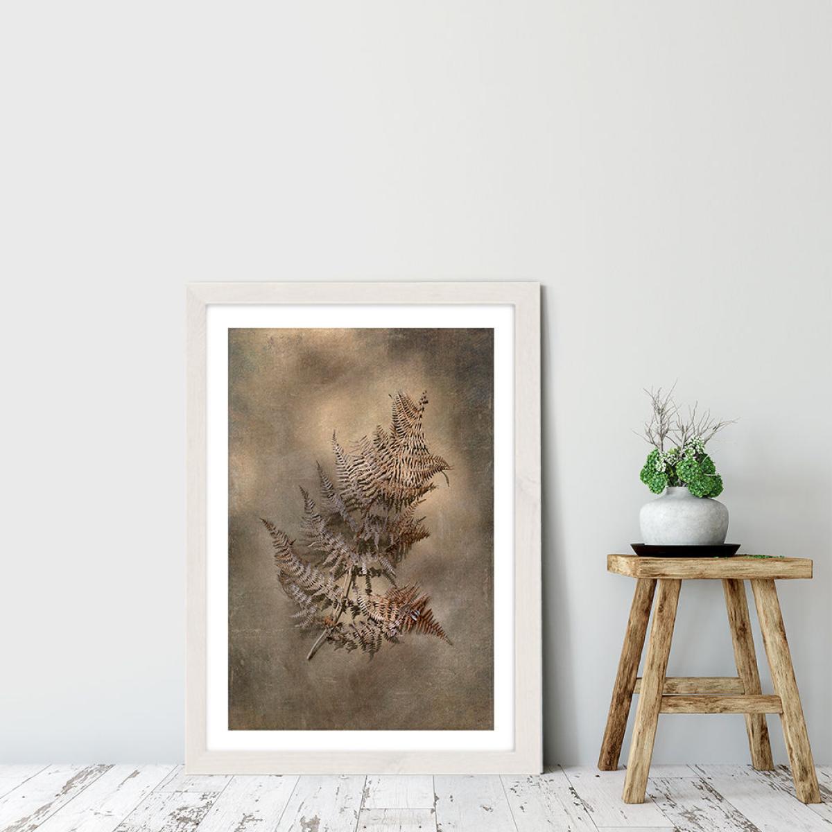 Earthy Ferns 3 Art Print White Frame – image 5