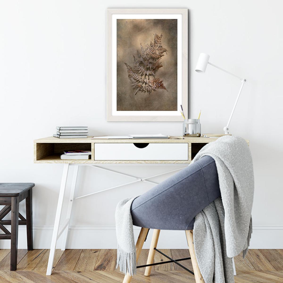 Earthy Ferns 3 Art Print White Frame – image 7