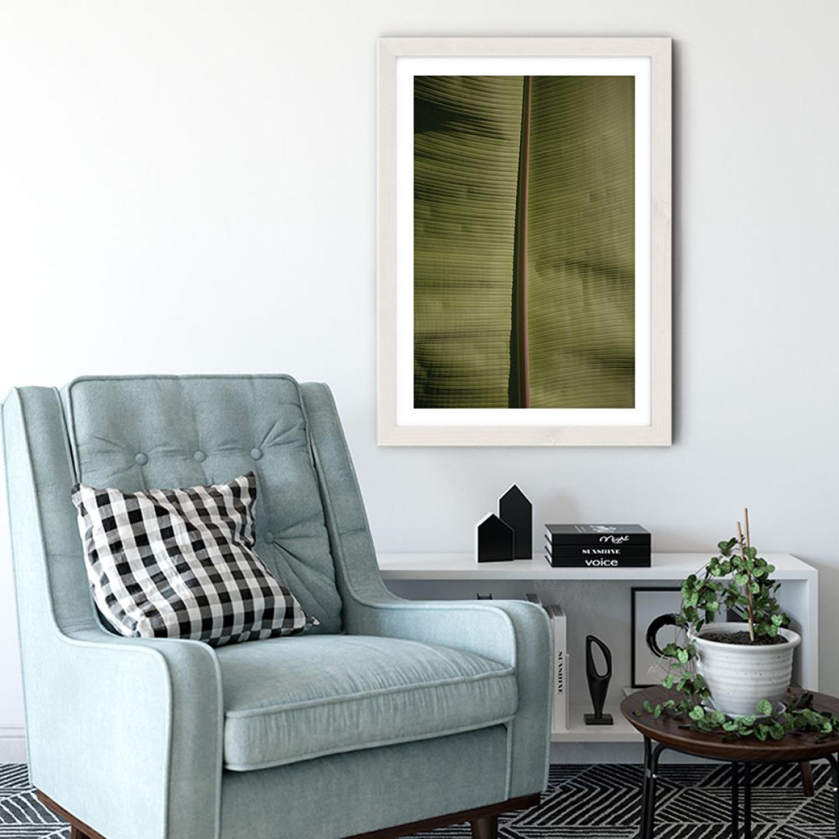Tropical Banana Art Print White Frame – image 3