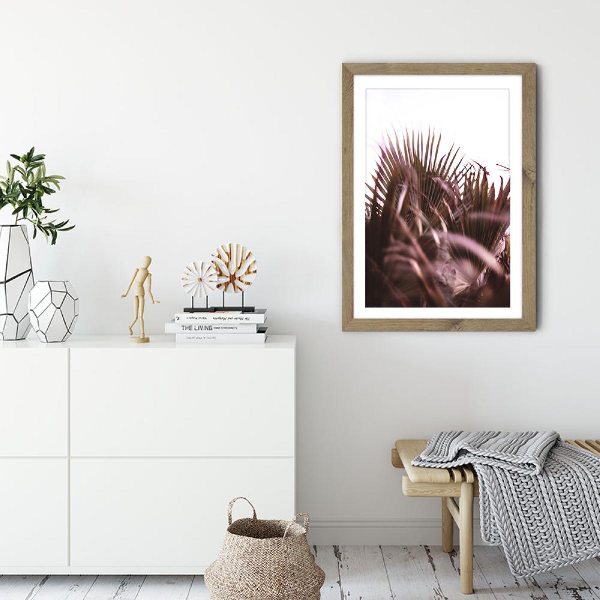 Moving Palms Art Print Oak Frame – image 3