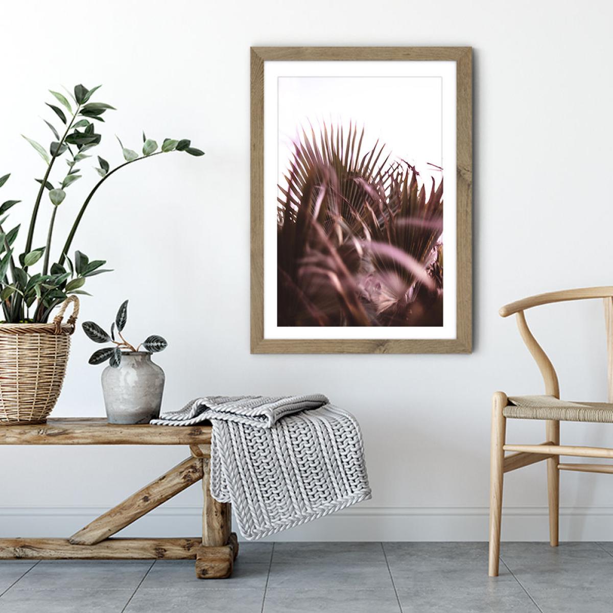 Moving Palms Art Print Oak Frame – image 4