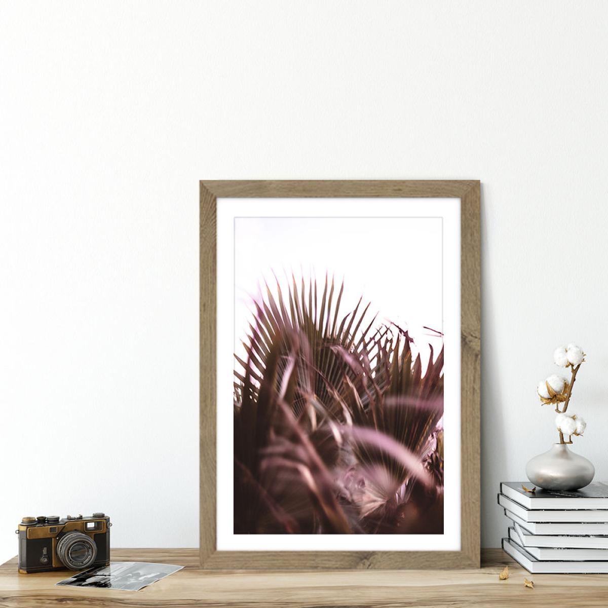 Moving Palms Art Print Oak Frame – image 5