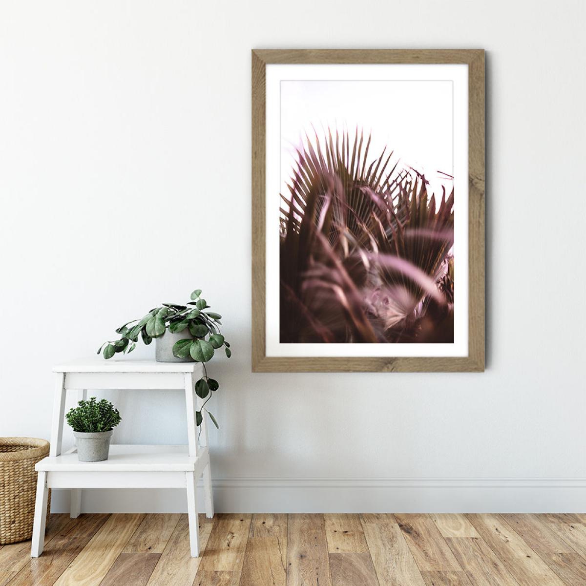 Moving Palms Art Print Oak Frame – image 6