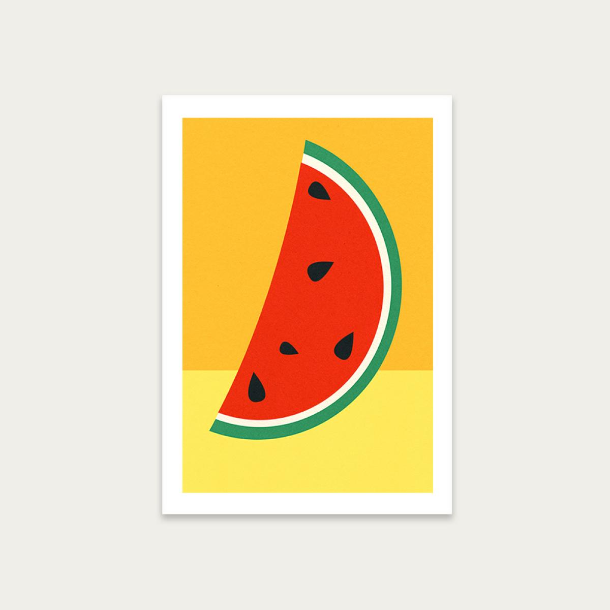 Melon Slice Art Print Unframed