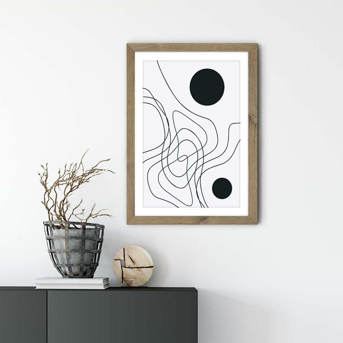 Molecular Dancers Art Print Oak Frame – image 2