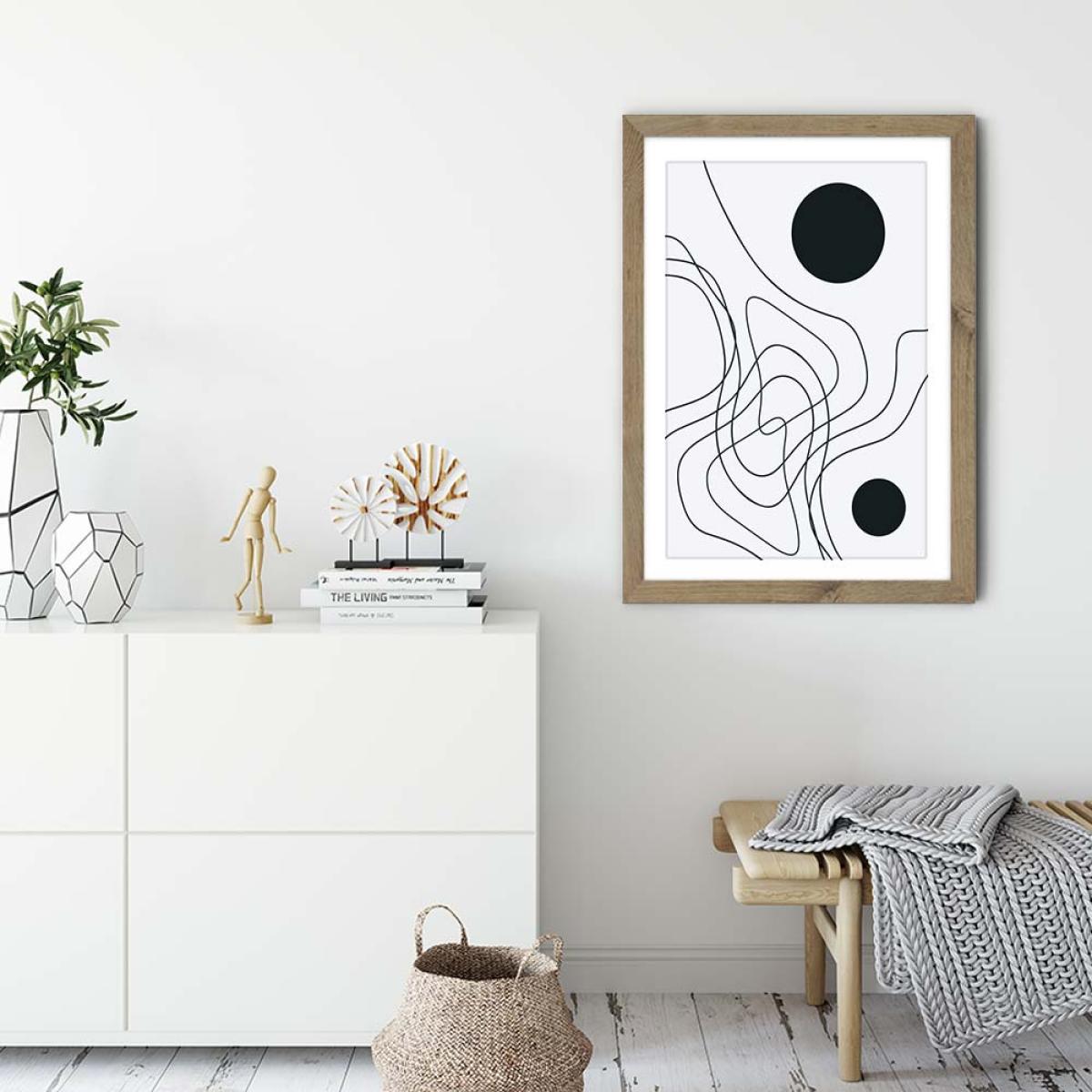 Molecular Dancers Art Print Oak Frame – image 3