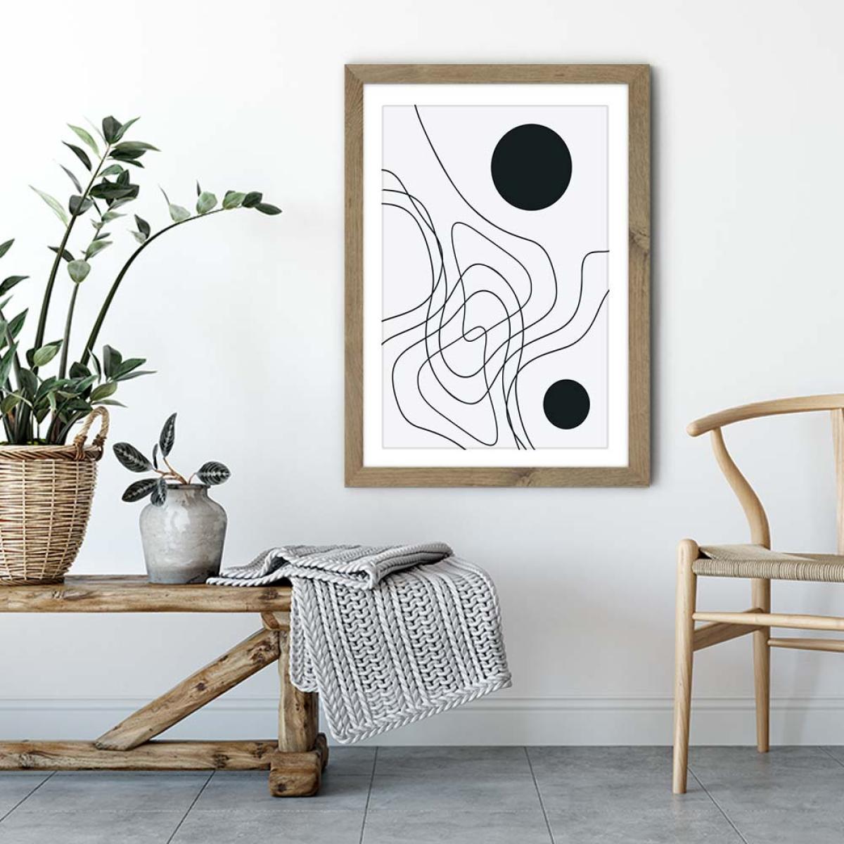Molecular Dancers Art Print Oak Frame – image 4
