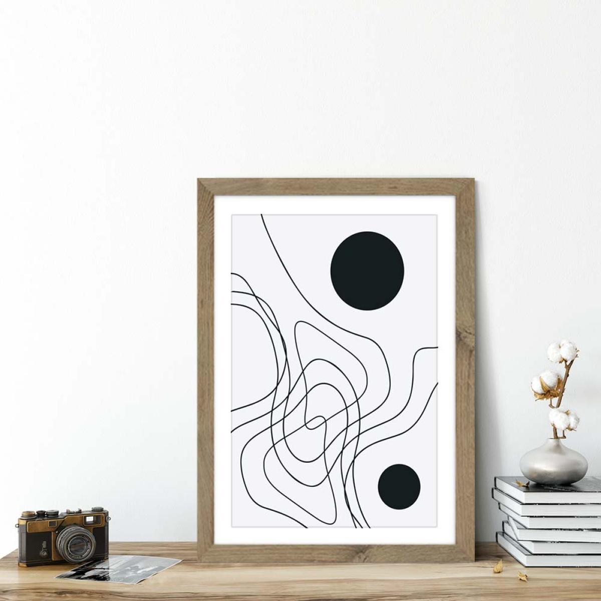 Molecular Dancers Art Print Oak Frame – image 5