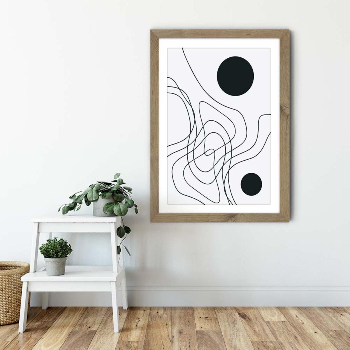 Molecular Dancers Art Print Oak Frame – image 6