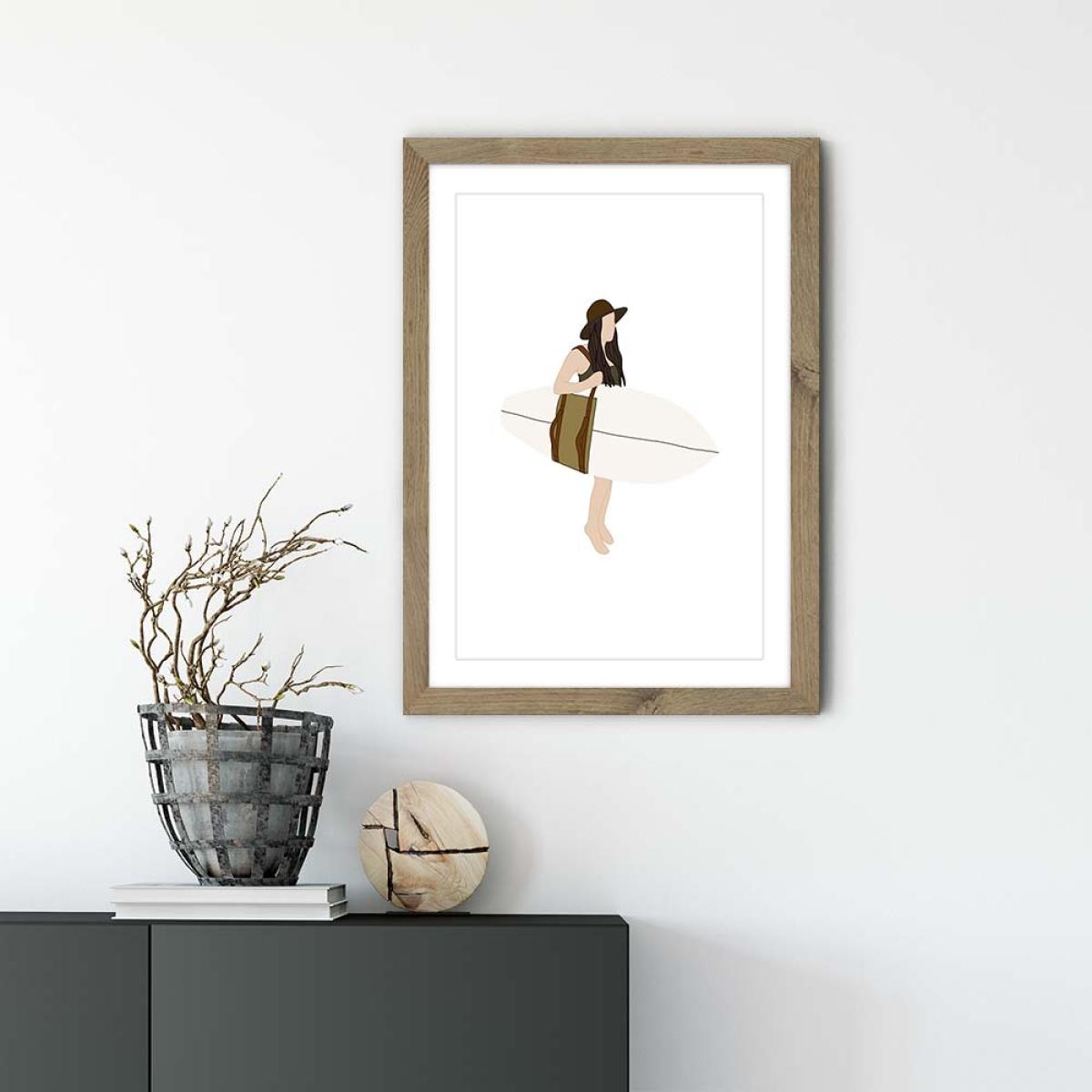 Traveler Art Print Oak Frame – image 2