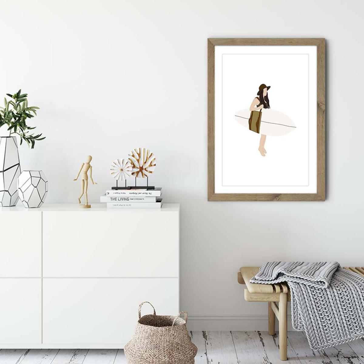 Traveler Art Print Oak Frame – image 3